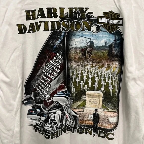 Harley-Davidson White 'Rolling to Remember' Tee - Picture 7 of 8